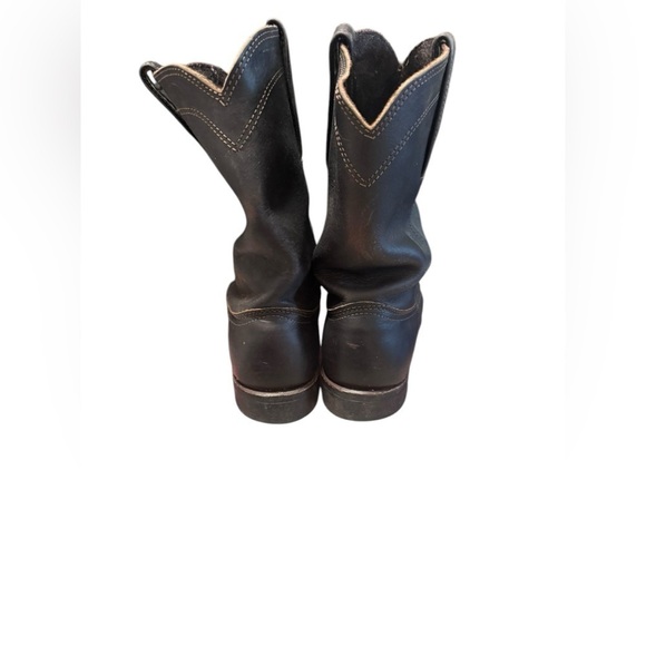 Vintage FRYE Billy Pull On Boots Biltrite Dark Brown Leather 8.5M USA Oil Resist - Picture 6 of 14